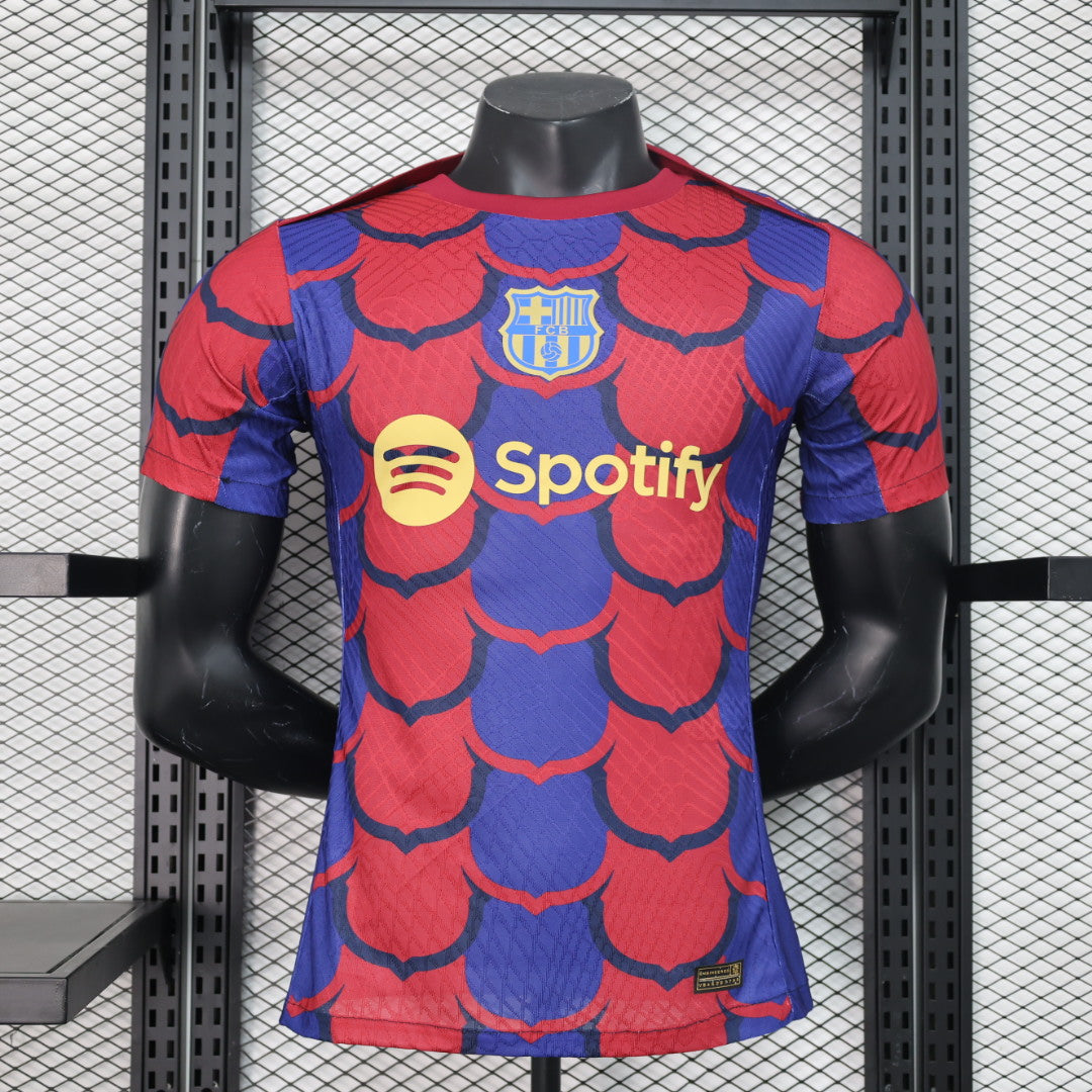 2024-25 Barcelona FC Pre-match Training Shirt for Mens, Name Number Customised  Barcelona Football Jerseys forAdults, Player Version