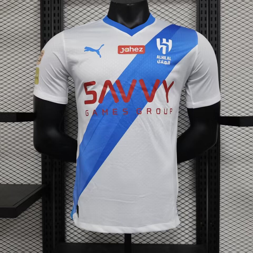 2024-25 Al-Hilal Away Shirt for Men, Name and Number Customize Football Jerseys, Player Version