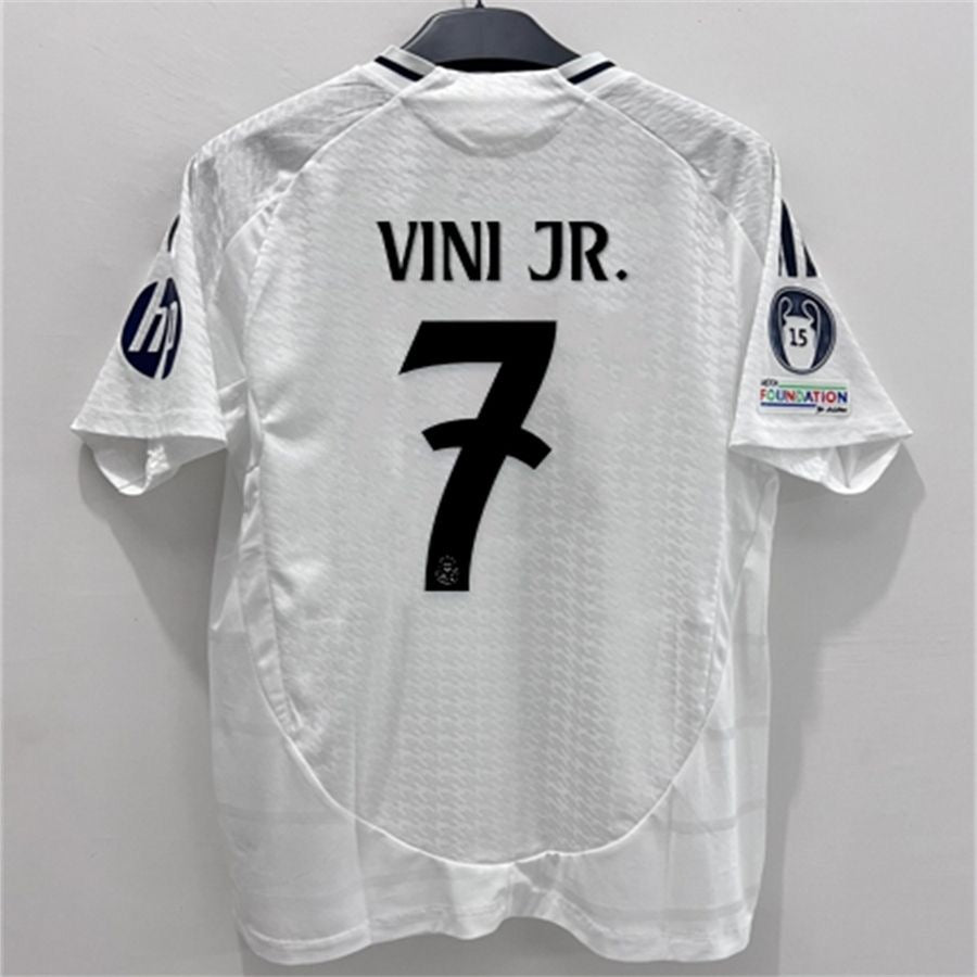 2024/25 Real Madrid Home Shirts VINI JR.#7 for Men, Real Madrid VINI JR Jerseys Name and Number customizable, 10-20 Days to Delivery in Your Address