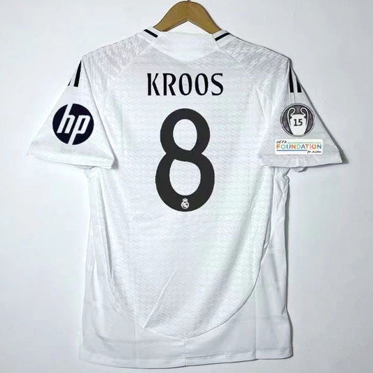 2024/25 Real Madrid Home Shirts KROOS#8 for Men, Real Madrid KROOS Jerseys Name and Number customizable, 10-20 Days to Delivery in Your Address