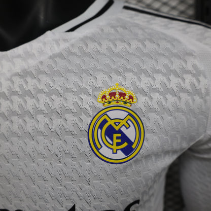 2024/25 Real Madrid Home Long Sleeve Shirt for Men, Real Madrid Jerseys Name and Number customizable, 10-20 Days to Delivery in Your Address