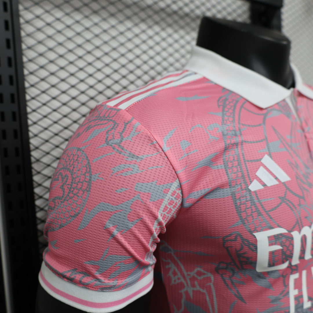 2024-25 Real Madrid Dragon Year Special Edition Pink for Men, Player Version