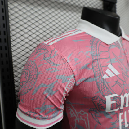 2024-25 Real Madrid Dragon Pink Shirt for Mens, Name Number Customised  Real Madrid Pink Jerseys for Adults, Player Version