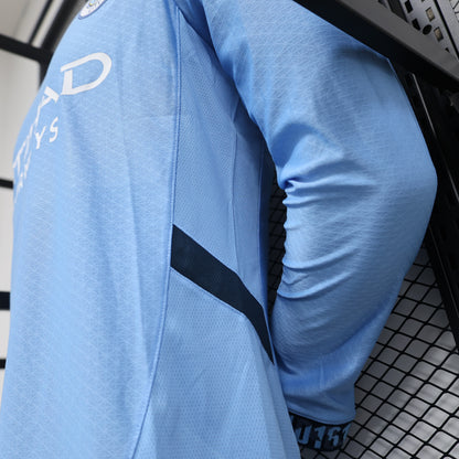 2024/25 Manchester City Home Long Sleeve Shirt for Men, Manchester City Jerseys Name and Number customizable, 10-20 Days to Delivery in Your Address