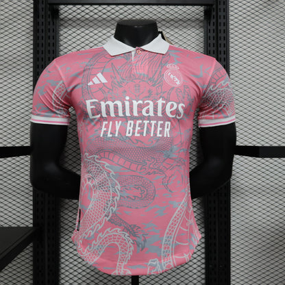 2024-25 Real Madrid Dragon Year Special Edition Pink for Men, Player Version