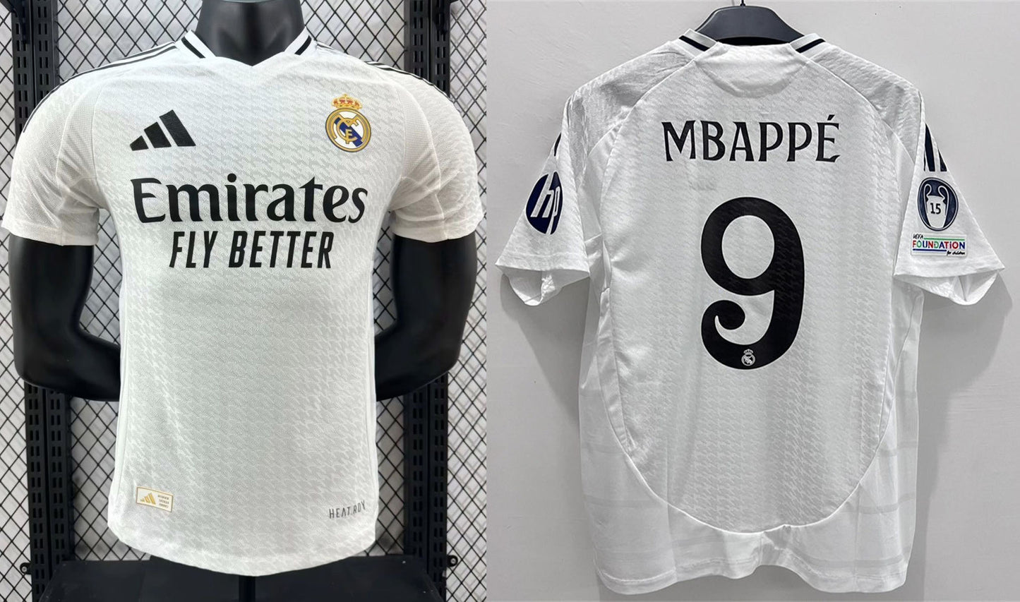 2024/25 Real Madrid Home Shirts MBAPPE#9 for Men, Real Madrid MBAPPE Jerseys Name and Number customizable, 10-20 Days to Delivery in Your Address