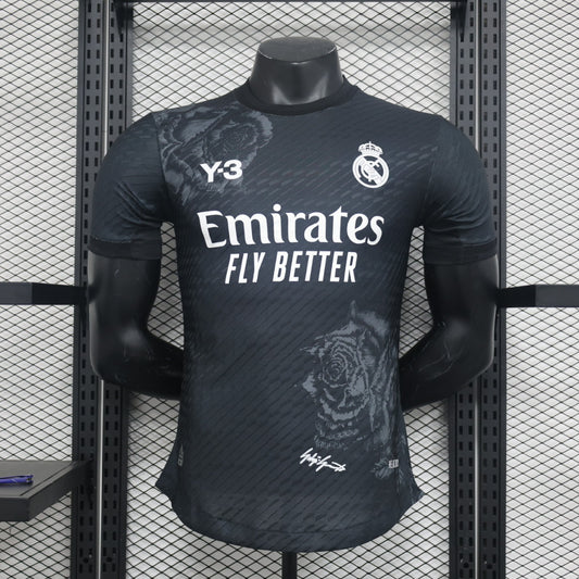 2024-25 Real Madrid Y3 Black Shirt for Mens, Name Number Customised  Real Madrid Y3Football Jerseys forAdults, Player Version